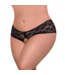 Magic Silk Lace Split Back Boy Short with Satin Bow - Sexy Elegance in Black