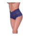 Magic Silk Verleidelijke Gespleten Kanten Boyshort in Bosbes Blauw - Exposed by Magic Silk