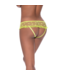 Magic Silk Lime Star Print Open Crotch Hipster - Magic Silk Lingerie L/XL
