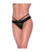 Magic Silk Peek-A-Boo Cheeky Briefs Black L/XL | Exposed Magic Silk Lingerie