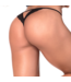 Mapalé Adjustable Lace Keyhole Thong - S/M Black, Comfortable & Seductive