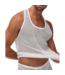 Male Power Sportieve Stretch Visnet Tanktop met Racerback - Wit | Male Power