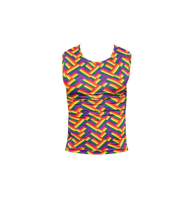 Male Power Kleurige Pride Fitness Tanktop voor Mannen | Lichtgewicht & Ademend