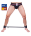 Red Leather Verstelbare BDSM Spreidbalk met Luxe Leren Manchetten – Veilig & Comfortabel