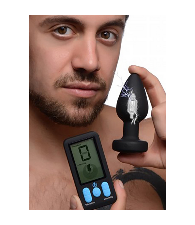 XR Brands E-Stim Pro Vibrerende Siliconen Anale Plug met Draadloze Sturing en E-Stim Functie