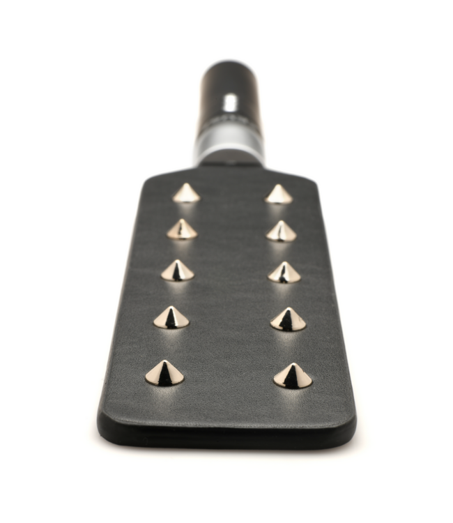 XR Brands E-Stim Spiked Paddle Zwart – Verkwikkende Elektro Spanking Sensatie