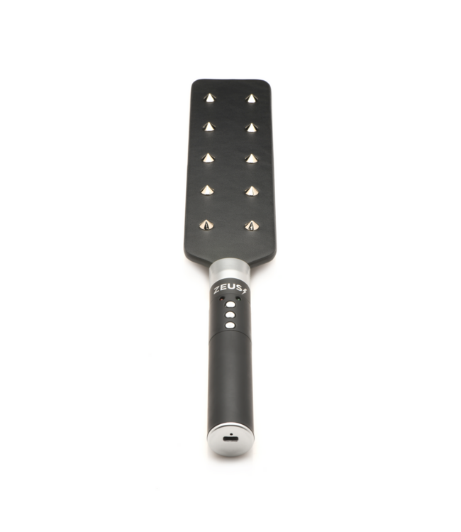 XR Brands E-Stim Spiked Paddle Zwart – Verkwikkende Elektro Spanking Sensatie