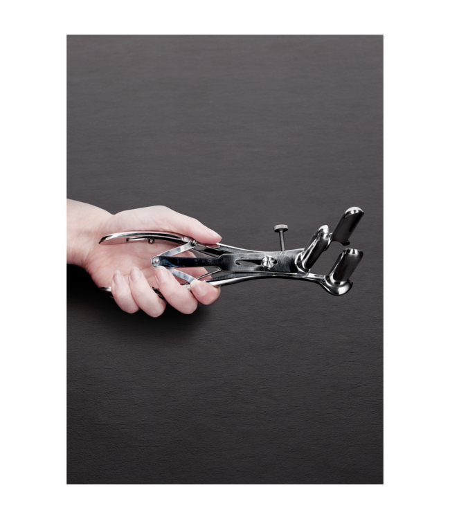Steel by Shots Matthieu 3-Prong Rectal Speculum - Lockable Stainless Steel 5 cm Spread