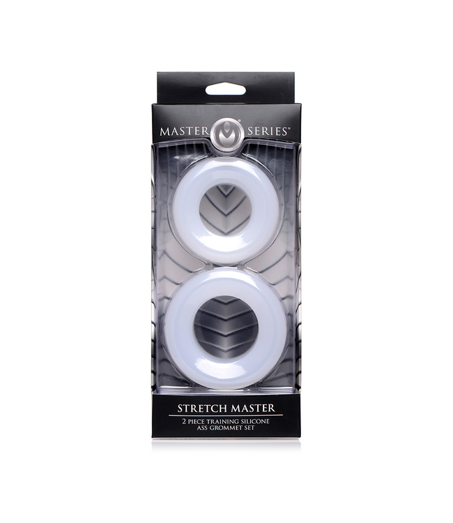 XR Brands Stretch Master Silicone Anal Ring Set – 2 Sizes for Comfort & Play