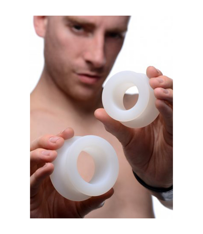 XR Brands Stretch Master Silikon-Analring-Set 2-teilig - 5 cm für Komfort