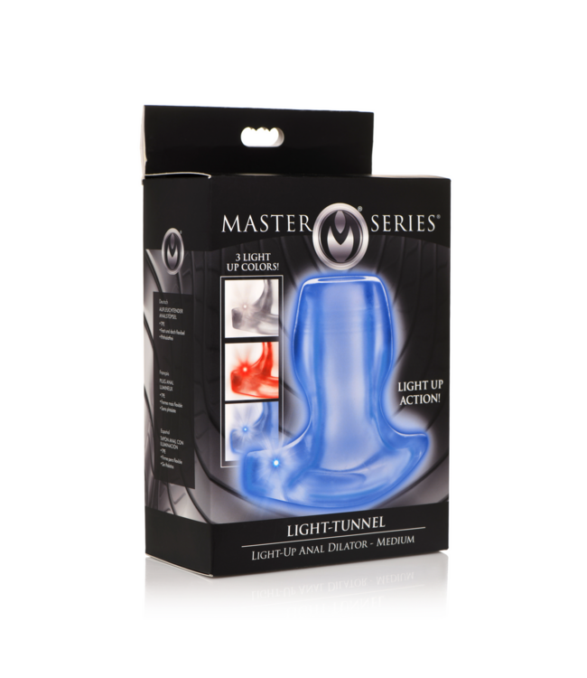 XR Brands Verlichte Anale Dilator M 12 cm - Flexibel Genot en Sensatie voor Avontuurlijke Spelers