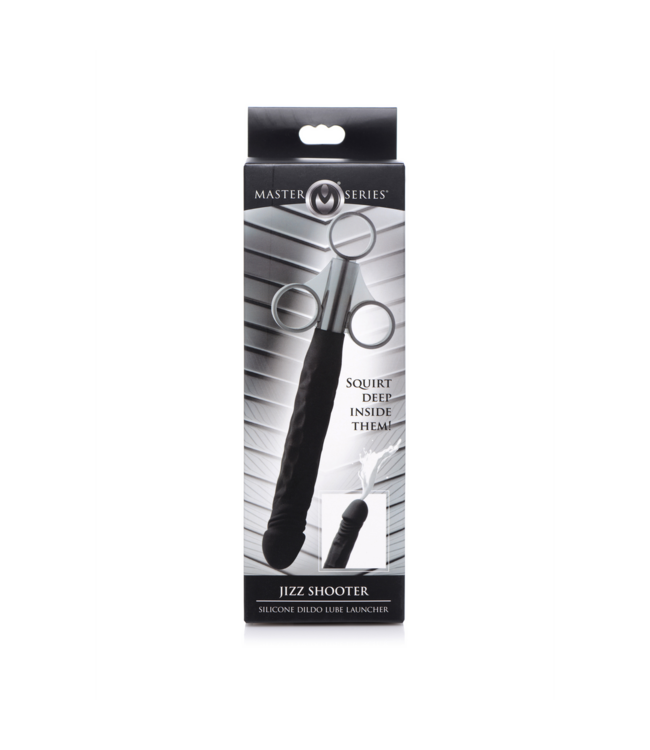 XR Brands Siliconen Dildo Lube Launcher - Realistisch Genot met Vingerlussen