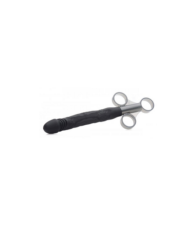 XR Brands Siliconen Dildo Lube Launcher - Realistisch Genot met Vingerlussen