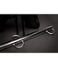 Ouch! Adjustable Silver Spreader Bar with Hooks for BDSM Control Play