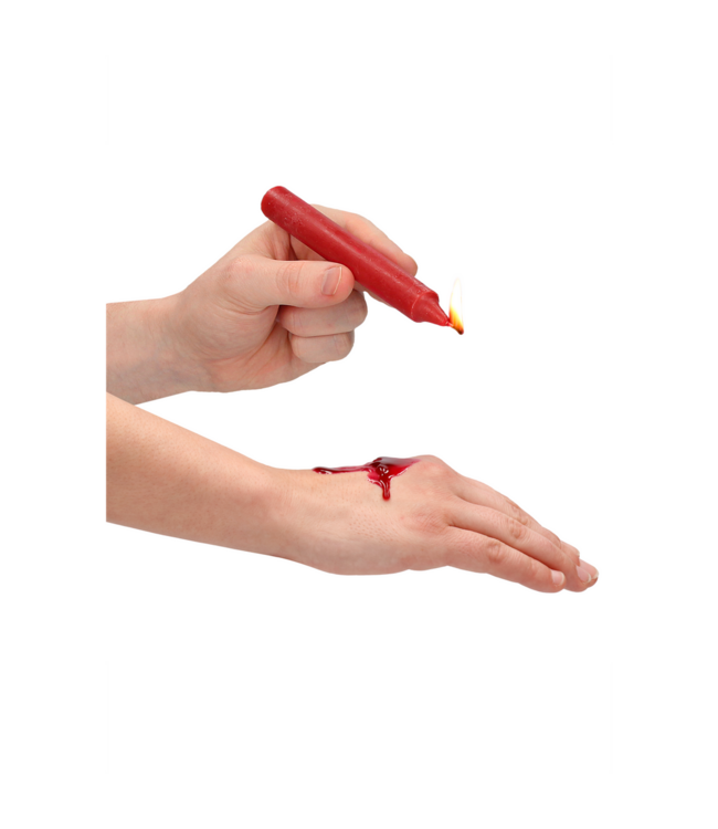 Ouch! Verleidelijke Wax Kaarsen Rood - 4 Stuks | Sensuele BDSM Ervaring