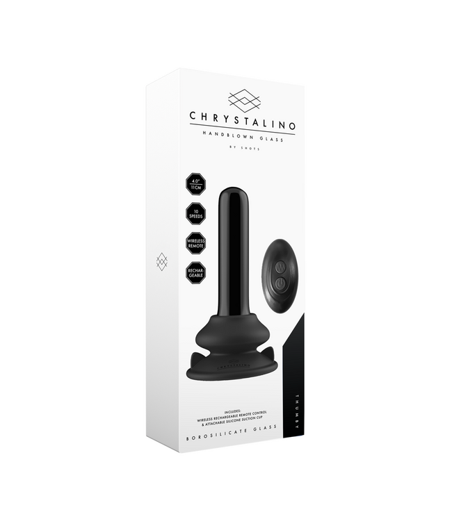 Chrystalino Chrystalino Glasvibrator mit Saugnapf – 10 Vibrationsgeschwindigkeiten