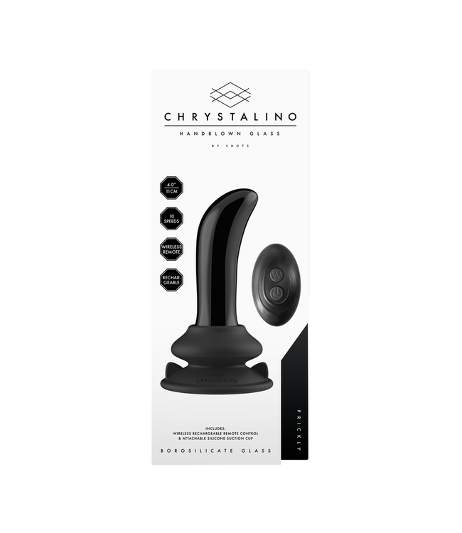 Chrystalino Chrystalino Prickly G-Spot Glass Vibrator - Remote Control & 10 Speeds