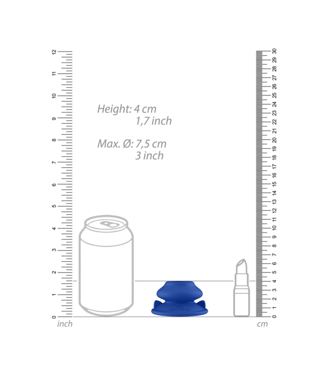 Chrystalino Medisch Siliconen Zuignap Chrystalino 7,4 cm – Sterke Grip voor O-Ring Strap-ons