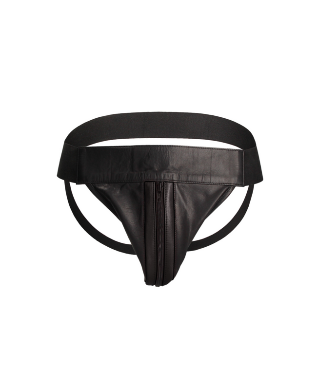 Ouch! Elegante Leren Jockstrap met Rits L/XL – Luxe Comfort voor Elke Dag