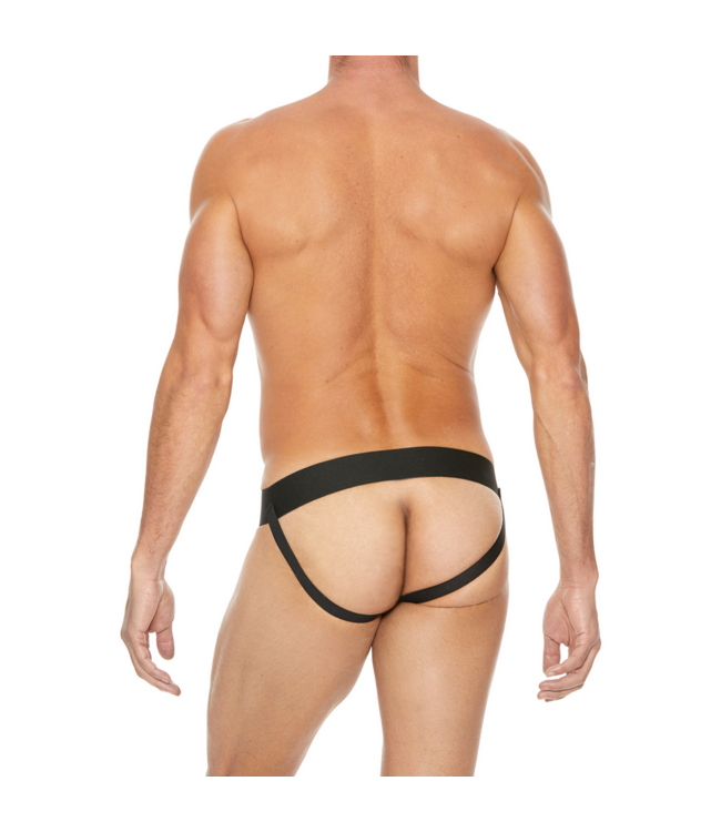 Ouch! Elegante Leren Jockstrap met Rits L/XL – Luxe Comfort voor Elke Dag