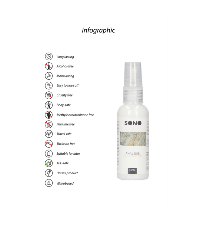 Sono Verwen jezelf met Anal Ese Verdovende Crème 50Ml - Voor Extra Genot & Comfort