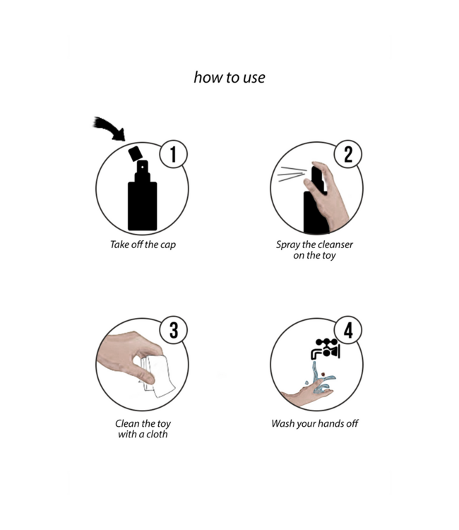 Natural Pleasure Natural & Safe Toy Cleaner Spray - 150 ml for Quick & Easy Use