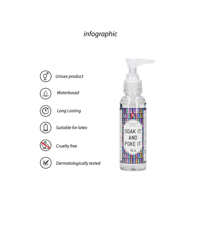 S-Line by Shots Soak It And Poke It – Extra dickflüssiges Gleitmittel für Spaß