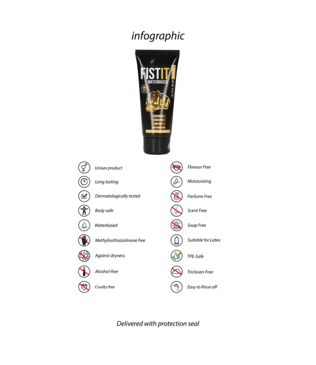 Fist It by Shots Fist It Glijmiddel - Waterbasis, Veilig & Geurloos 100 Ml voor Genot