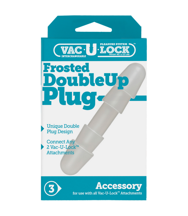 Doc Johnson Vac-U-Lock Frosted Double Plug – Verdubbel je Plezier en Ontdek Nieuwe Texturen