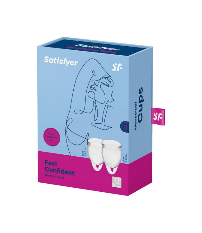 Satisfyer Confident Comfort: Transparent Satisfyer Menstrual Cup Set of 2