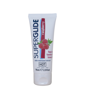HOT HOT Superglide Raspberry 75ml Edible Water-Based Lubricant