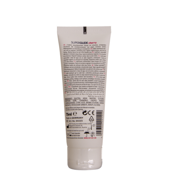 HOT HOT SUPERGLIDE essbares Gleitmittel – Frisch & lecker, 75 ml