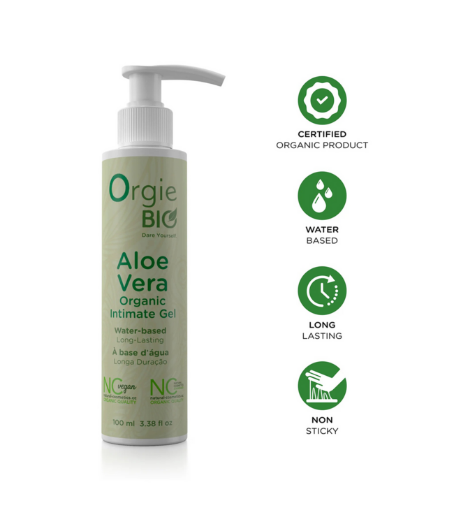 Orgie Bio Aloë Vera Intiem Gel - Natuurlijke Hydratatie en Verzachtende Verzorging 100 Ml