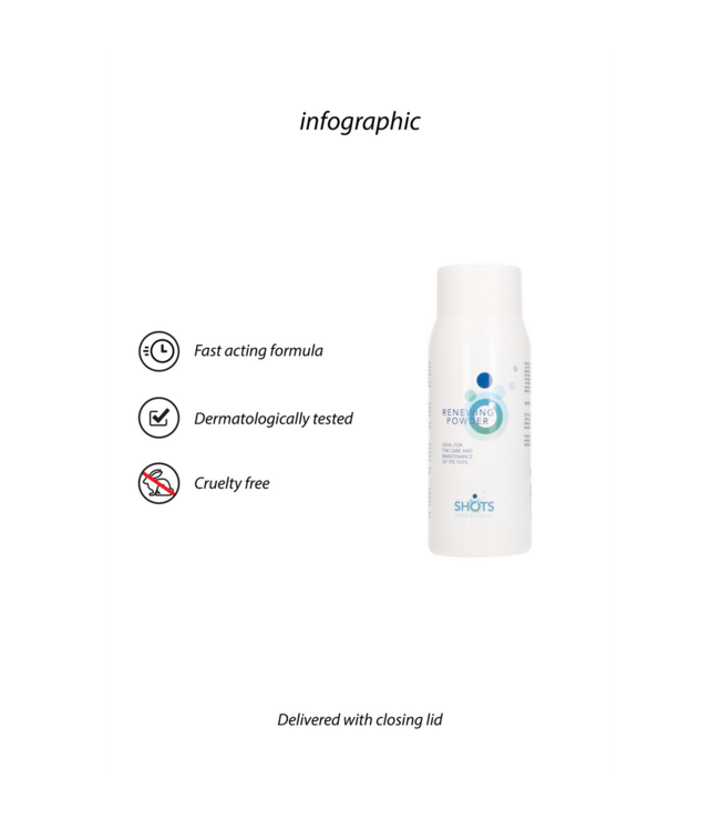 Shots Lubes Renewing Powder 100g for TPE Toys - Enhance Longevity & Care