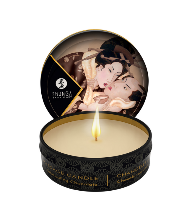 Shunga Mini-Massagekerze Schokoladengenuss – Luxuriöses Massageöl 30 ml