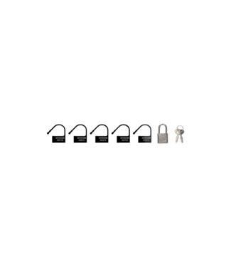 ManCage Spare Lock Set for Mancage: 5 Black Locks & Sturdy Padlock