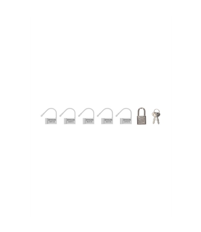 ManCage ManCage Spare Lock Set: 5 White Locks & Strong Padlock for Security