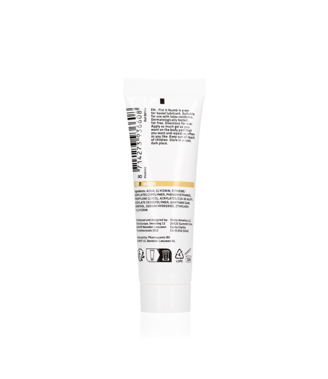 Fist It by Shots Fist It Numb 25 Ml – Zacht en Veilig Waterbasis Glijmiddel voor Comfort