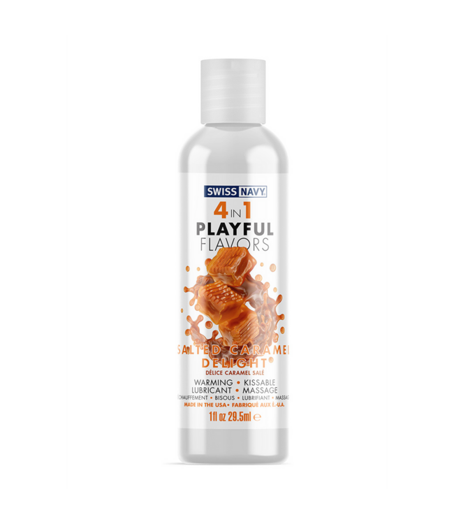 Swiss Navy Swiss Navy 4-in-1 Gleitmittel Salted Caramel – Echte Aromen, 29,5 ml