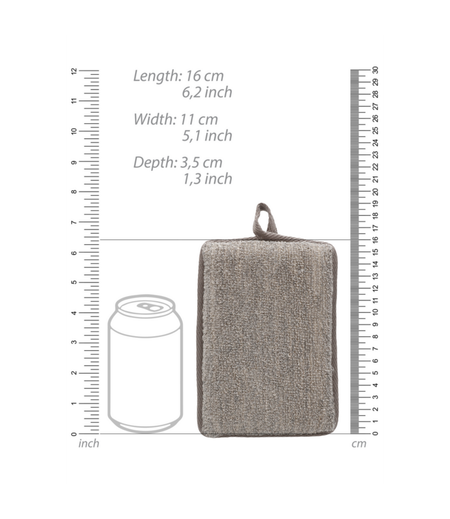 Touché by Shots Touché Rectangular Bath Sponge - Gentle Cleansing & Exfoliation