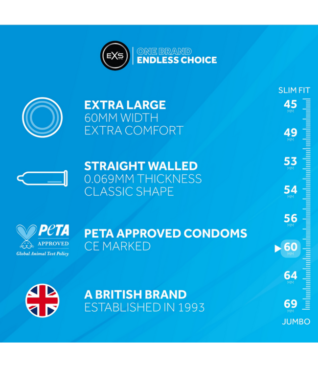 EXS EXS Magnum Kondome 12 Stück – Extra breit, dünn & komfortabel