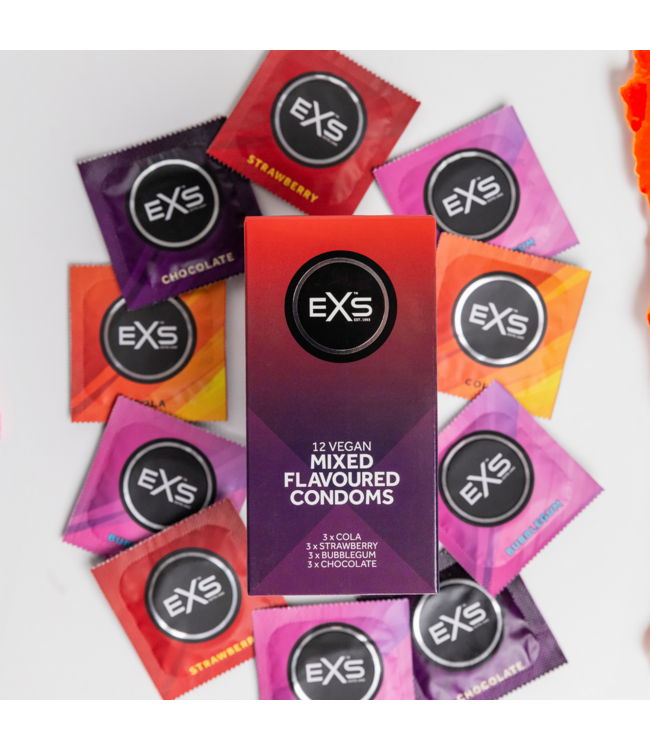 EXS EXS Kondome 12er Pack - Geschmackserlebnis: Erdbeere, Schokolade & mehr