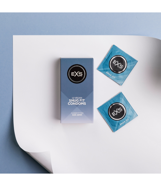 EXS EXS Snug Fit Condoms 12 Pack - Comfortable, Thin & Safe 49mm