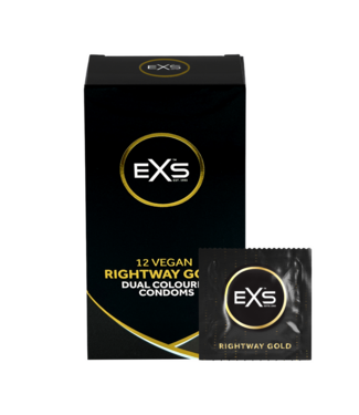 EXS Rightway Gold Kondome 12 Stück – Sicher, Easy & Mit Design-Hilfe