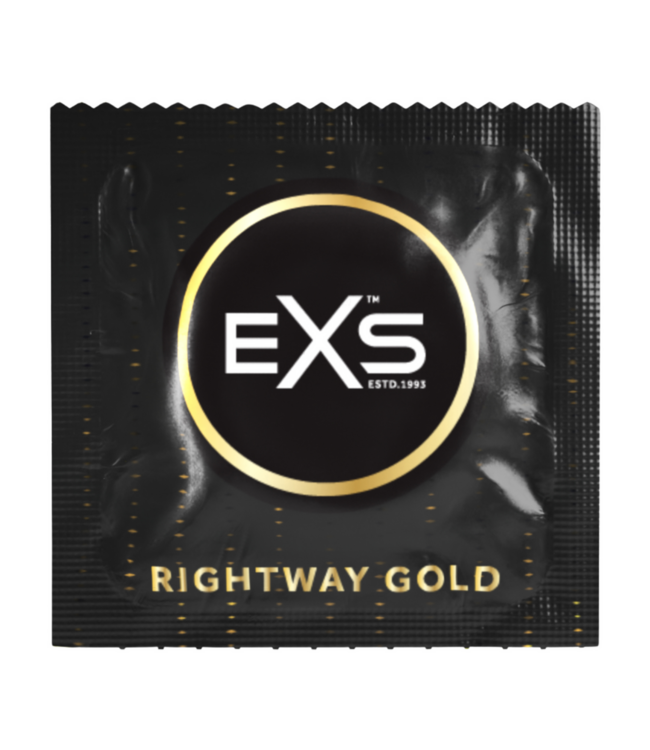 EXS EXS Rightway Gold Condoms 12ct - Smart Design for Safe Use