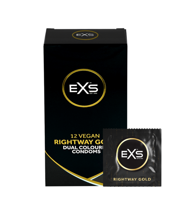 EXS Rightway Gold Kondome 12 Stück – Sicher, Easy & Mit Design-Hilfe