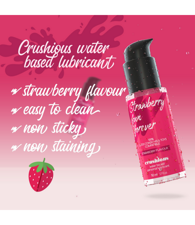 Crushious Crushious Strawberry Water-Based Lubricant 50ml - Kissable & Safe