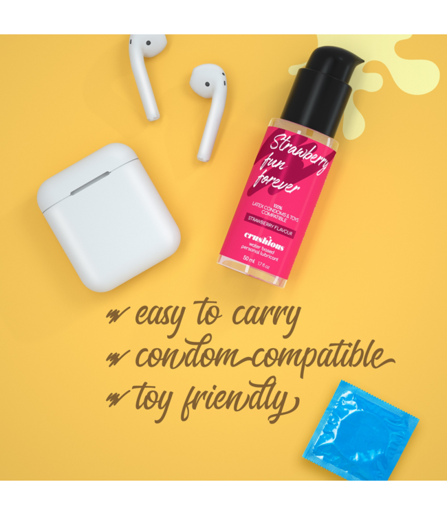 Crushious Crushious Aardbei Glijmiddel 50Ml | Perfect voor Orale Seks & Veilig in Gebruik