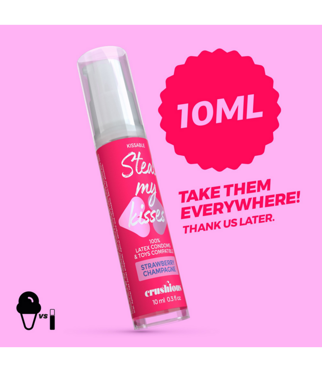 Crushious Steal My Kisses Strawberry Champagne Lubricant - Vegan & Kissable