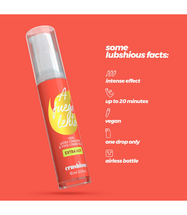 Crushious Fuego Lento Warmte Glijmiddel | Vegan, Veilig en Intens 10Ml